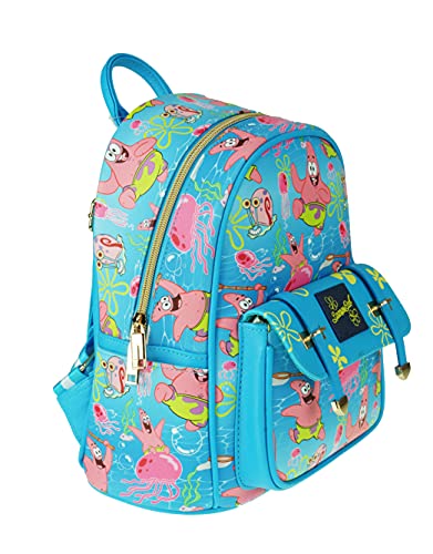 SpongeBob 11" Faux Leather Mini Backpack Featuring Patrick - A21344