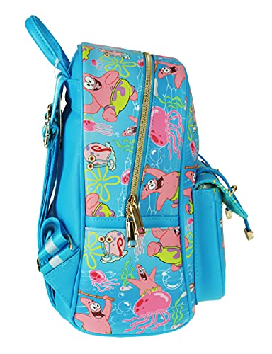 SpongeBob 11" Faux Leather Mini Backpack Featuring Patrick - A21344