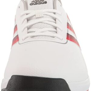 adidas Men's Traxion LITE MAX Wide Golf Shoes, Footwear White/Core Black/Vivid Red, 14