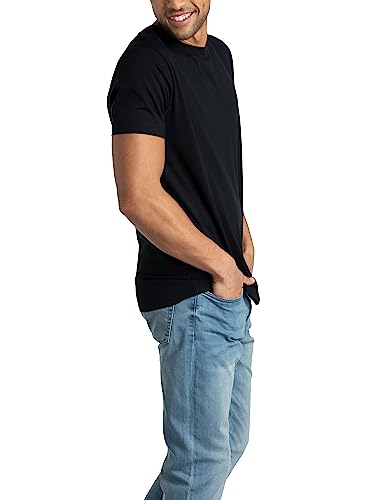 Fruit of the Loom mens Crafted Comfort Artisan Tee (Super Soft, Pima Cotton) T Shirt, Black, X-Large US