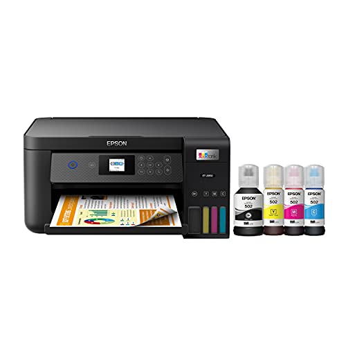 Epson EcoTank ET-2850 Wireless Color All-in-One Cartridge-Free Supertank Printer with Scan, Copy and Auto 2-Sided Printing - Black, Medium