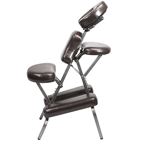 Master Massage Bedford Portable Light Weight Massage Chair with Carrying Case, Coffee (46463R)