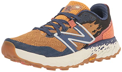 New Balance Women's Fresh Foam X Hierro V7 Trail Running Shoe, Golden Hour/Moon Shadow/Red Clay, 8.5