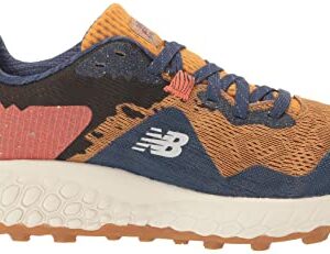 New Balance Women's Fresh Foam X Hierro V7 Trail Running Shoe, Golden Hour/Moon Shadow/Red Clay, 8.5