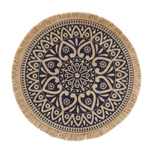 vosarea desk decor desk decor decorative place mat 1pc jute table mat stylish cup mat photo prop household linen cloth table mat round placemat rustic home decor rustic home decor