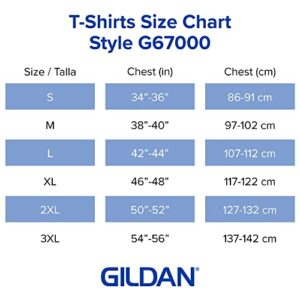 Gildan Adult Softstyle CVC Short Sleeve T-Shirt, Style G67000, 4-Pack, Pitch Black, Large