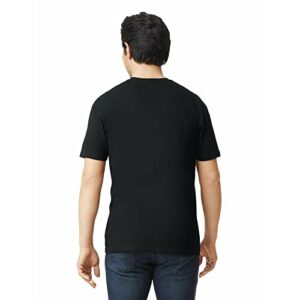 Gildan Adult Softstyle CVC Short Sleeve T-Shirt, Style G67000, 4-Pack, Pitch Black, Large