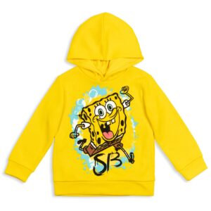 spongebob squarepants little boys fleece fashion pullover hoodie yellow 7-8
