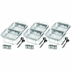 Nicole Fantini 25 Pc Disposable Aluminum Chafing Dish Buffet Party Set WITH HANDY LIGHTER