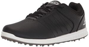 skechers men's pivot spikeless golf shoe, black, 10.5