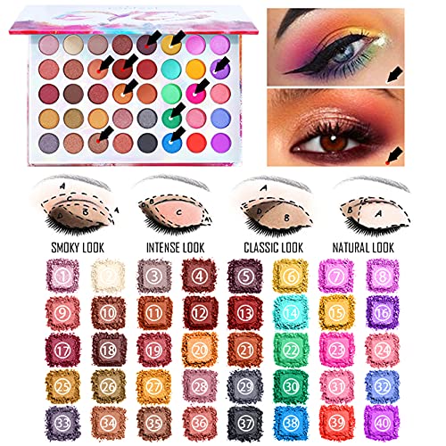 Joyeee All-in-One Makeup Gift Set Travel Makeup Kit Complete Starter Makeup Bundle Lipgloss Lipstick Concealer Blushes Powder Eyeshadow Palette Cosmetic Palette for Teen Girls & Adults #17