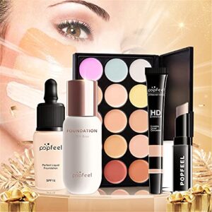 Joyeee All-in-One Makeup Gift Set Travel Makeup Kit Complete Starter Makeup Bundle Lipgloss Lipstick Concealer Blushes Powder Eyeshadow Palette Cosmetic Palette for Teen Girls & Adults #17