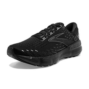 brooks men's glycerin gts 20 supportive running shoe - black/black/ebony - 8 medium