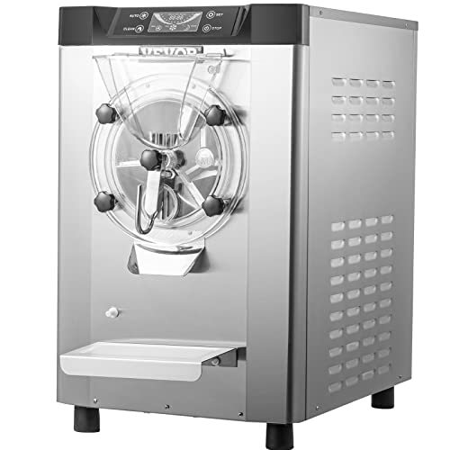 VEVOR Commercial Hard Ice Cream Machine Hard Serve Ice Cream Maker w/ 4.8-6.3 Gal/H Production Hard Ice Cream Machine w/ 1.6 Gal Cylinder Countertop Hard Yogurt Maker w/ 2000W Compressor & LCD Screen