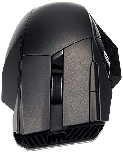 ASUS ROG Spatha X Wireless Gaming Mouse (Magnetic Charging Stand, 12 Programmable Buttons, 19,000 DPI, Push-fit Hot Swap Switch Sockets, ROG Micro Switches&Paracord and Aura RGB lighting),Black