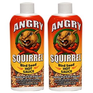 harris angry squirrel bird seed hot sauce, 8oz, for up to 35 pounds of bird seed, 2-pack