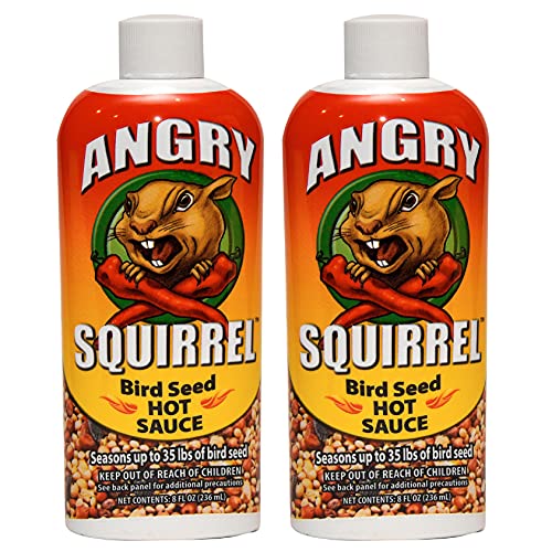 HARRIS Angry Squirrel Bird Seed Hot Sauce, 8oz, for Up to 35 Pounds of Bird Seed, 2-Pack