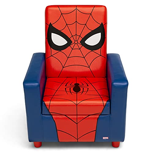 Delta Children High Back Upholstered Chair,Wood Spider-Man