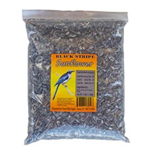 Desert Valley Premium Striped Sunflower Seed - Wild Bird - Wildlife Food, Cardinals, Squirrels, Jays & More (3-Pounds)