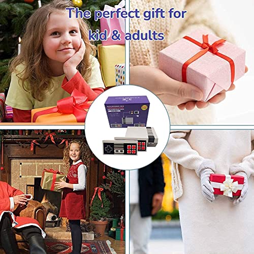 Retro Game Console, Mini Classic Game System with 2 Classic Wireless Controllers and Built-in 620 Games, RCA Output Plug & Play Childhood Mini Classic Console, Birthday Gifts.