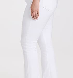 MOTHER Women's The Hustler Ankle Fray Jeans, Fairest of Them All, White, 23