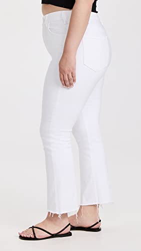 MOTHER Women's The Hustler Ankle Fray Jeans, Fairest of Them All, White, 23