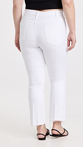 MOTHER Women's The Hustler Ankle Fray Jeans, Fairest of Them All, White, 23