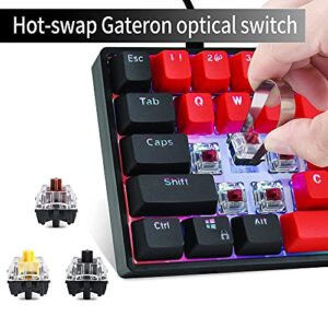 Guffercty kred Gk61 SK61 60% Mechanical Keyboard Custom Hot Swappable 60 Percent Gaming Keyboard with RGB Backlit, NKRO, Programmable for Win PC Mac (Gateron Brown, Milan)