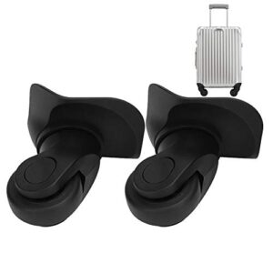 Zerone Luggage Wheel, A Pair Black Suitcase Mute Single Row Wheel Universal Luggage Replacement Outdoor Supplies