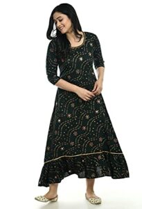 anjushree choice women indian tunic tops rayon kurti dark green