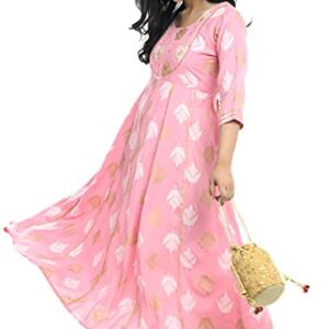 AnjuShree Choice Women Indian Party wear Rayon Kurti Pink