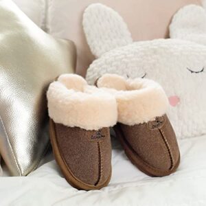 BEARPAW Loki Youth Hickory Caviar Size 1 | Youth 's Slippers | Youth 's Shoes | Comfortable & Light-Weight