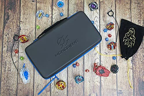 MONGPIENS Bey Battling Tops Soft Carrying Case Waterproof Storage box Organizer for Burst Blade Spinning Top and Launcher (Large)