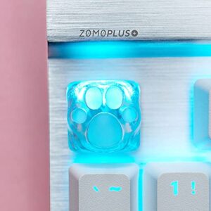 wwkeycaps ZOMO Special Edition 3D Printing Gaming Cat Keycaps Cherry MX keycaps Cats paw ShapeTiffany Blue