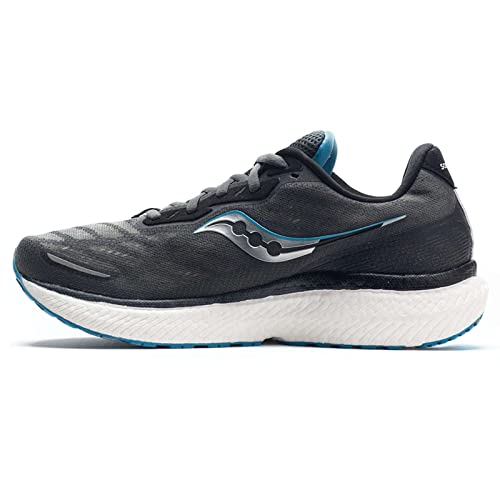 Saucony Men's Triumph 19 Running Shoe, Shadow/Topaz, 12