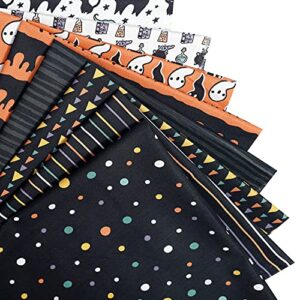 cottfab 8pcs 100% cotton fabric pattern fat quarters fabric bundle 22 x 18 inche（55 x 45cm) strong and tightly woven,quilting fabric for sewing and patchwork and face masks(halloween pattern)
