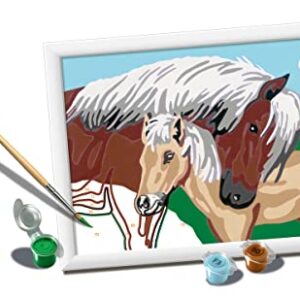 Ravensburger CreArt Mother/Foal Paint by Numbers Kit for Kids - Painting Arts and Crafts for Ages 7 and Up