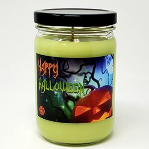 Trick or Treat Candle ~ Happy Halloween Scented Soy Candle ~ Made in The USA by S&M Candle Factory ~ Available in Several Sizes (12oz Glass Jar)