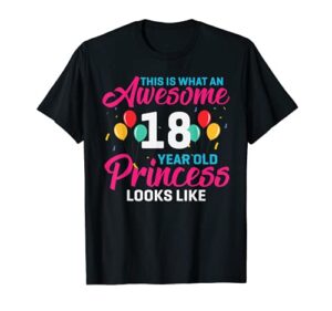 girls 18th birthday saying funny 18 year old princess quote t-shirt