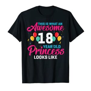 Girls 18th Birthday Saying Funny 18 Year Old Princess Quote T-Shirt