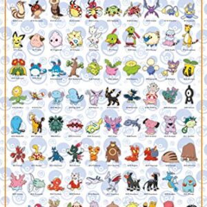 Pokemon - TV Show/Gaming Poster (100 Johto Region Pokemon) (Size: 24" x 36")