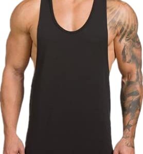 Muscle Killer 3 Pack Men's Muscle Gym Workout Stringer Tank Tops Bodybuilding Fitness T-Shirts (Black+Apricot+Dark Purple, Medium)