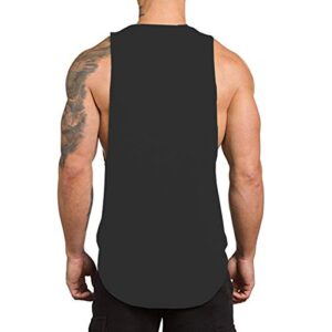 Muscle Killer 3 Pack Men's Muscle Gym Workout Stringer Tank Tops Bodybuilding Fitness T-Shirts (Black+Apricot+Dark Purple, Medium)