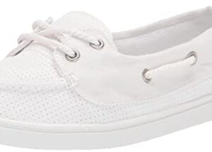 Roxy Women's Ahoy Slip On Boat Shoe Sneaker, White, 7