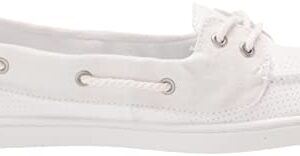 Roxy Women's Ahoy Slip On Boat Shoe Sneaker, White, 7