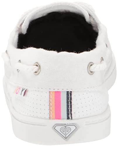 Roxy Women's Ahoy Slip On Boat Shoe Sneaker, White, 7