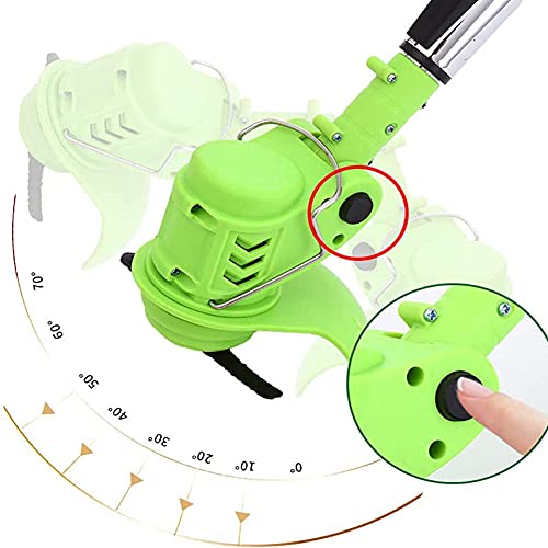 Guoguoba 24V Cordless Grass Cutter with Spare Metal Blades Electric Lawn Trimmer Weed Eater Cordless String Trimmers Telescopic Handle Garden Weed Trimmer Tool for String Mower Garden Edger-Green