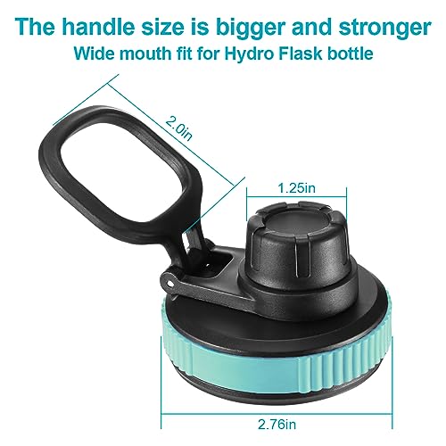 Spout Lid for Hydro Flask Wide Mouth Sport Water Bottles, Replacement Lid Accessories for Hydro Flask Chug lid with Big Handle Easy to Carry, Fits Most Wide Mouth Bottles