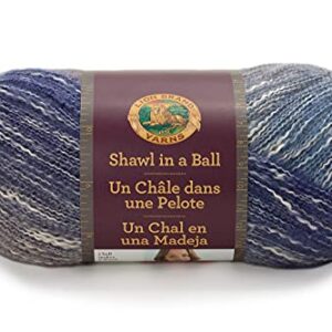 (3 Pack) Lion Brand Yarn Shawl in a Ball Yarn, Soothing Blue