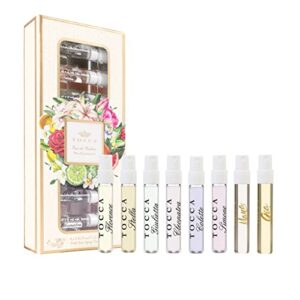 tocca eau de parfum mini discovery set - 8 trial size women's perfumes (1.5ml each), discover your favorite perfume